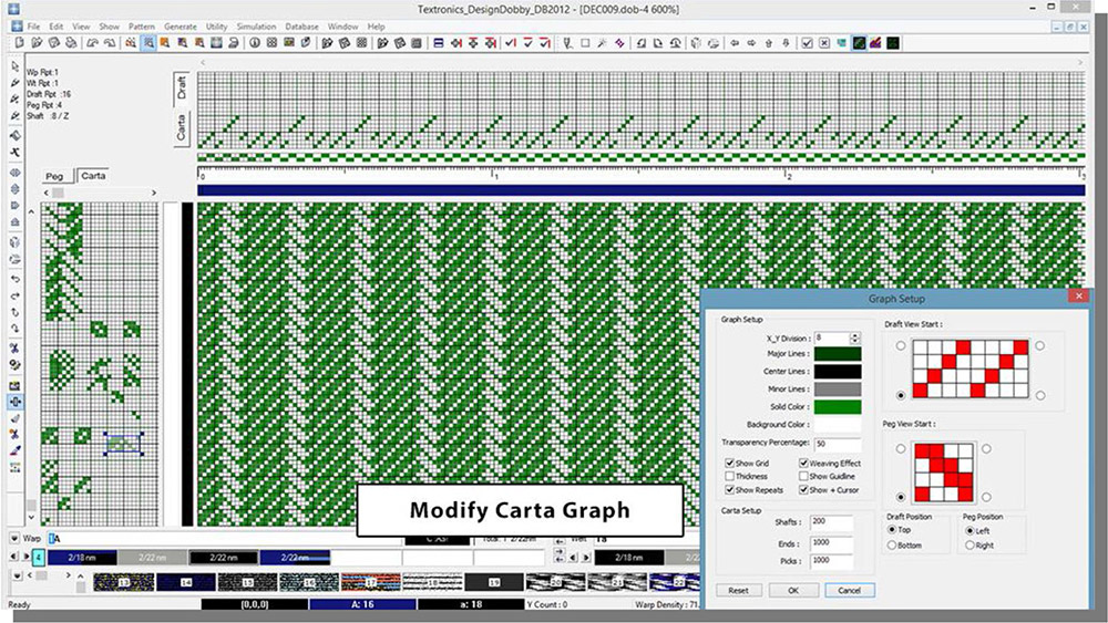 Design Dobby, Dobby Weaving CAD 2D / 3d Software for